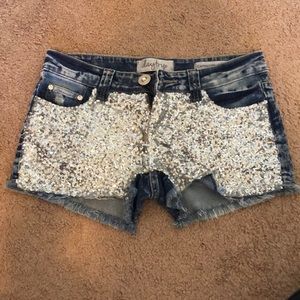 Sequin shorts
